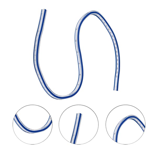 Flexibel kurvmall mätverktyg för ritning målning grafik och kläddesign (60cm)