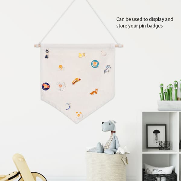 3PCS Pin Wall Display Banners Tom Hängande Organizer för Märke Brosch Samlingar Heminredning Beige S
