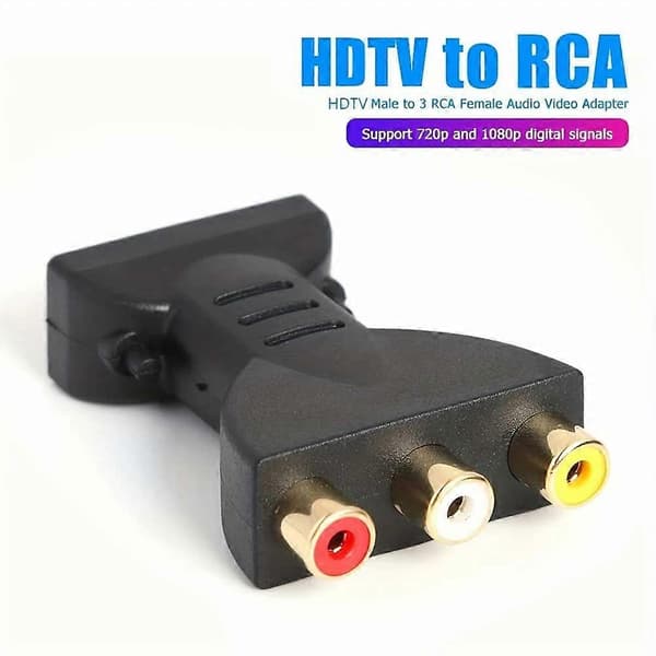 HDMI-kompatibel til 3RCA-adapter Han til Hun AV Video Lydadapterkonverter til TV PC A