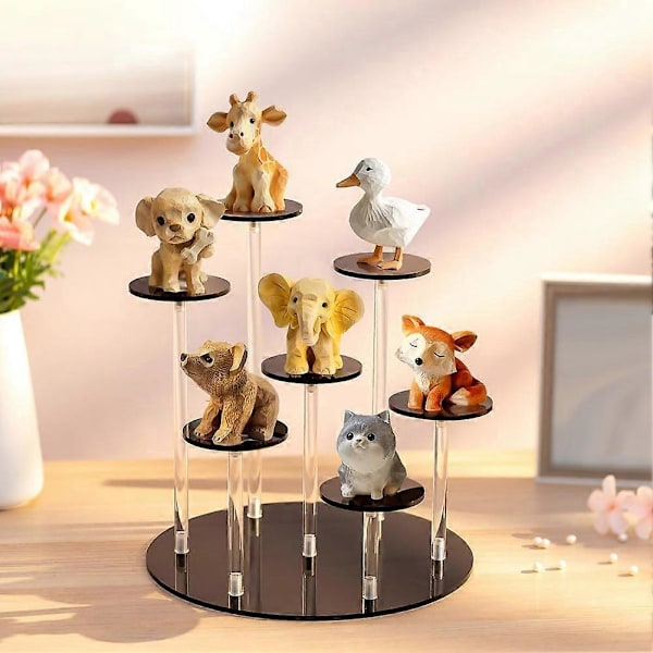 Akryl Dessert Display Stand Smykker Kage Opbevaringsstativ Sort