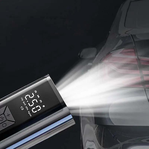Mini Bærbar Dæk Inflator med Genopladelig Luftkompressor Trykmåler LED Lys Lav Støj Elektrisk Pumpe til Bil og Cykel