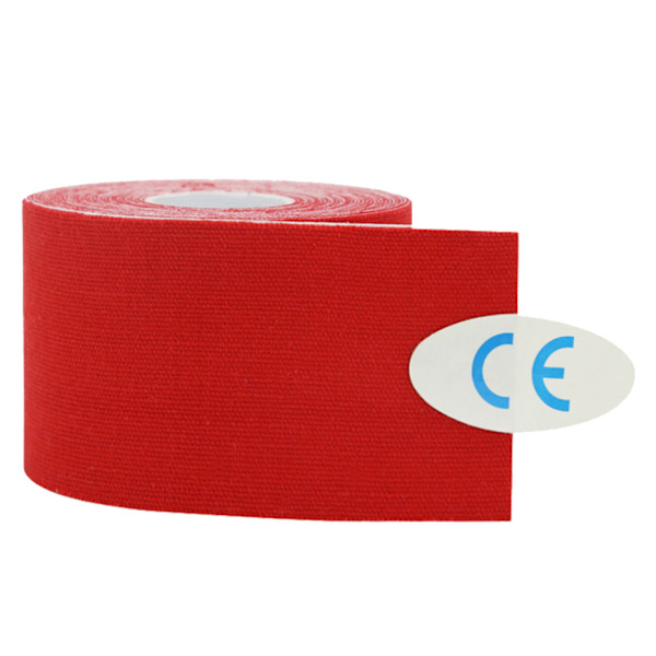 5cm*5m Bomullsspänningsskada Muskeltejp Bandage Elastisk Självhäftande Sporttejp Röd