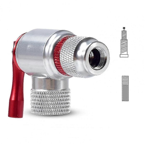 Holdbar Co2 Cylinder Pumpe Cykelhoved Adapter Gasdyse Bærbar Nød