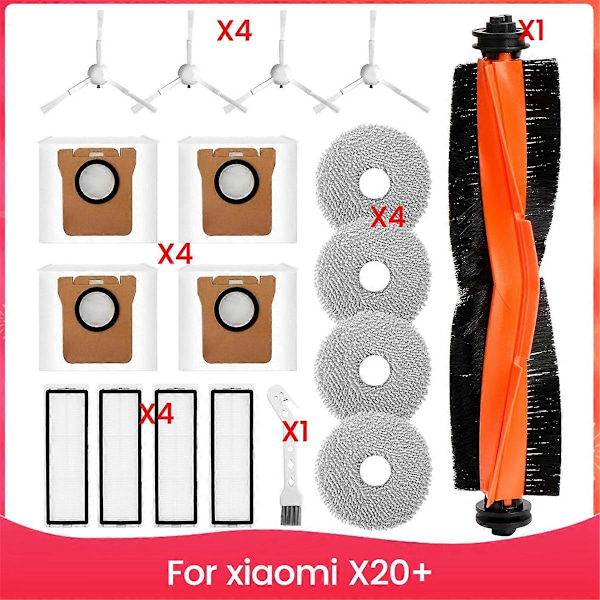 För Xiaomi X20+ Robotdammsugare Ersättningsdelar Som Visas