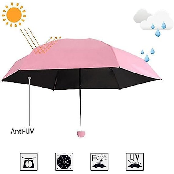 Ultralätt Minivikbart Reseparasoll med UV-skydd för Barn