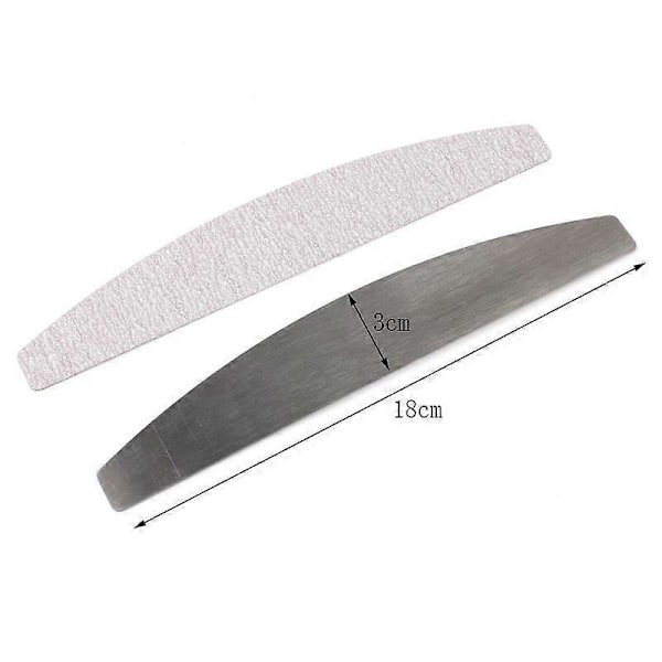 100 st Nagel Järnpapper med Avtagbart Metallhandtag Buffé 100/180 Dubbelsidig Manikyr Nagelkonstfil Nagel Klippset 180 Grit