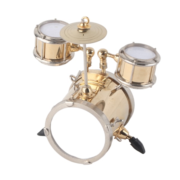 Miniatyr Musikalsk Instrument Replika Trommesæt Ornament Trommeslager Gave