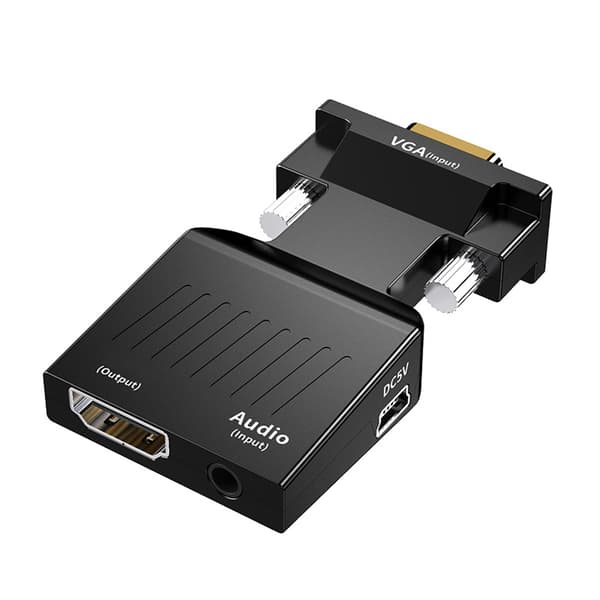 VGA til High Definition Multimedia Interface Konverter Audio Adapter med Lydkabel til PC Bærbar
