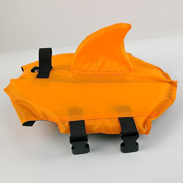 Summer Shark Pet Flytväst för hundar - Hundbadkläder, Pets Swimming Orange