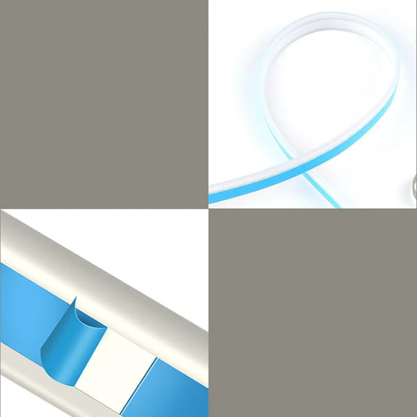 Bilforlygte LED Strip Lys Dobbelt Farve Dynamisk Kørelys Blinklys Strip Rør Lys 45cm Isblå og Gul