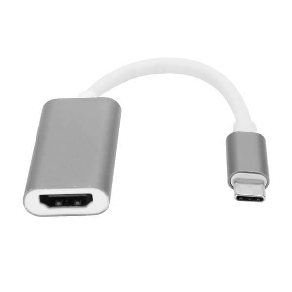USB 3.1 Typ C-adapter Typ C till HDMI TV-videokonverterare för PC bärbar dator mobiltelefon silvergrå