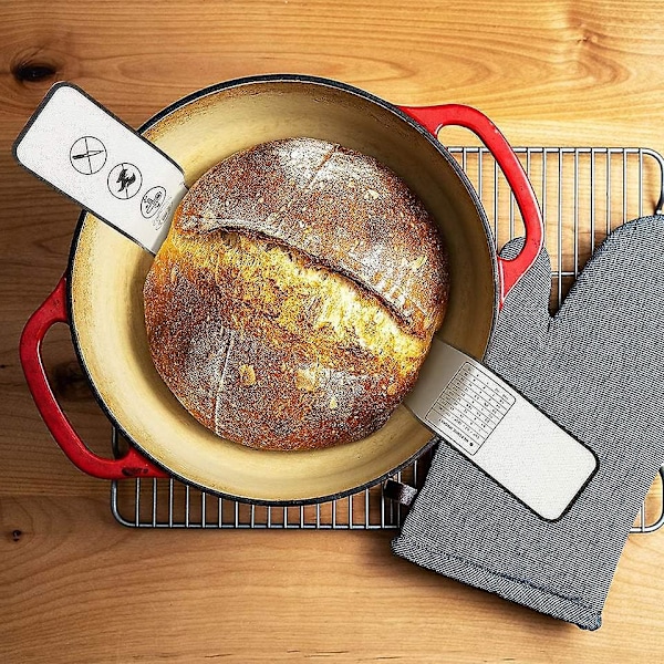 Genanvendeligt Non-Stick Silikon Bagemåtte Sæt til Hollandske Ovn Brødbagning - 2 Stykker, 8,3 Tommer med Langt Håndtag