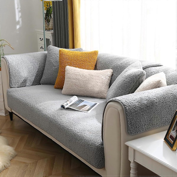Premium Velour Sofabetræk, Skridsikre Sofabetræk, Elaborerede og Udsøgte Sofabetræk, Sofahyndebetræk til Soveværelse, Hotel og Kontor 90*160cm)
