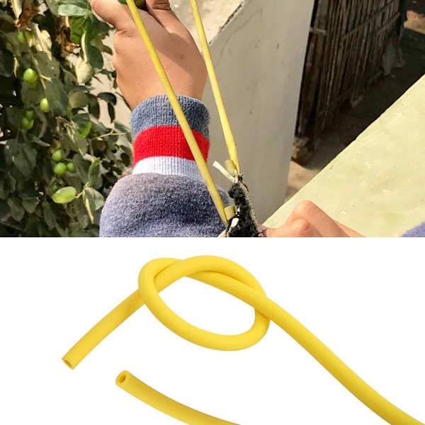 1 / 3 / 5M Gul Myk Naturlig Latex Slingshots Rør Slange Bånd for Jakt Skyting (1m)