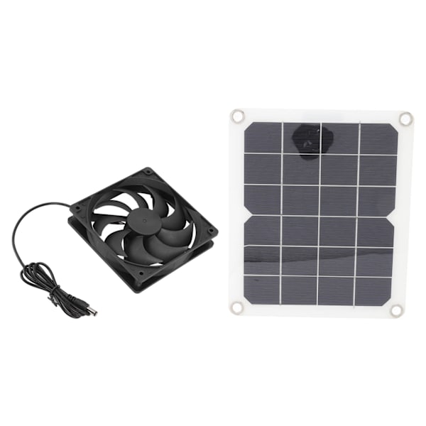 10W 6V Solcellepanel Vifte Kit 3000 Rpm Silikon Plast Solcellepanel Vifte Solcelleavtrekk Vifte Bærbar Vifte for Drivhus Kjæledyr