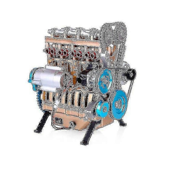 Högkvalitativ Mini Inline Fyra/Åtta-Cylindrig Motormodell Kit Leksaker för Vuxna fyra-cylindrig