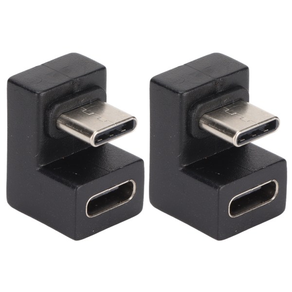 2 stk USB C-omformer Lader dataoverføringsfunksjon Reversibel design Praktisk praktisk elektronisk rekvisita