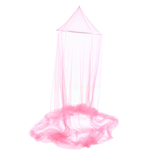 Sommarmyggnät Hem Sovrum Polyesterfiber Andningsbart Nät Hängande Sänghimmel för Baby Vuxen Rosa