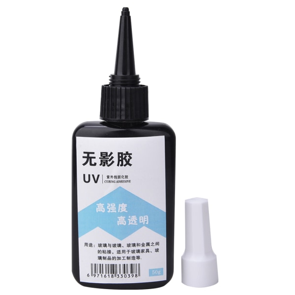 Clear UV Glue Ultraviolet Cure High Strength Adhesive for Glass Coffee Table Crystal Acrylic50g