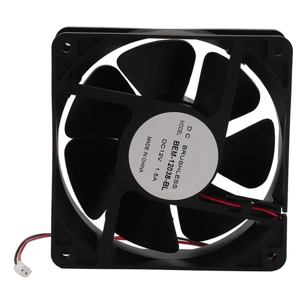 BERM Højtydende køleventilator Hurtig varmeafledning ABS-hus 2400-2500RPM kabinetventilator til computer DC12V
