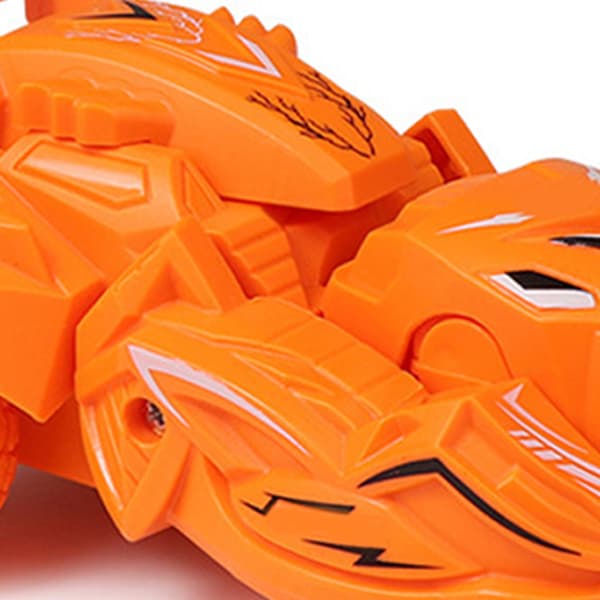 Dinosaur Transformer Bil Realistisk Deformasjon Treghet Scooter Småbarn Barn Leketøy Gave Oransje