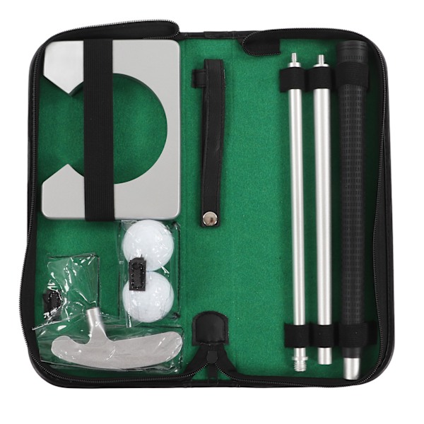 Golf Putting Presentset 3 Sektioner Avtagbar Golf Putter Träningsträningslåda för HemmakontorAluminiumlegering Dubbelsidig