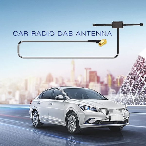 Eightwood DAB bilradioantenne med SMB-adapter og 433MHz patchantenne