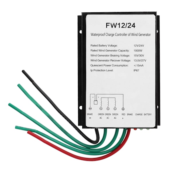 Vindmølle ladecontroller Vandtæt Solar Vind Hybrid Generator Controller med LED-indikator 1000W