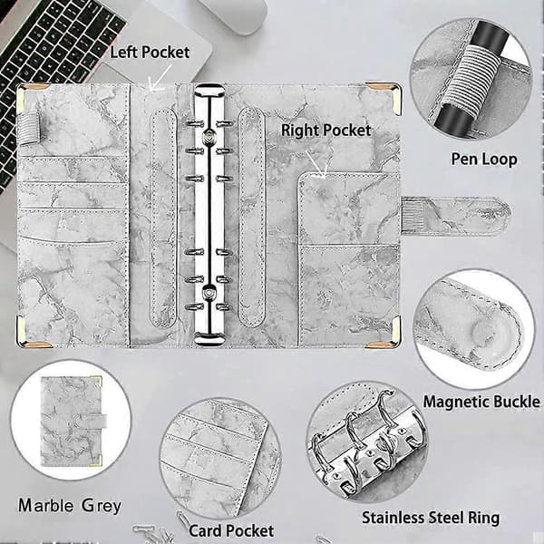 Budget Binder Pung til Kontantfyldning Penge Organizer Binder Budgetbog Planlægger med Etiket