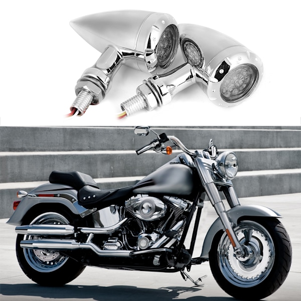 2 st motorcykel 10 mm blinkers LED-blinkers