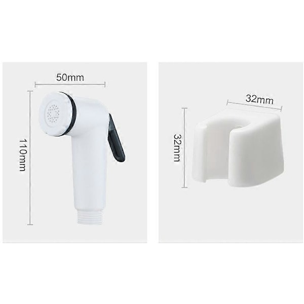 Hygienisk hånddusj for WC, komplett WC-hygienepakke
