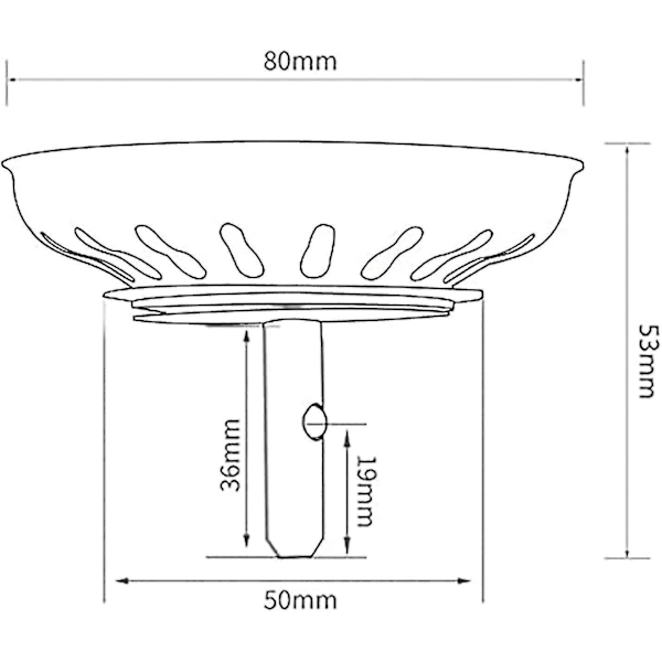 Diskbänkstillbehör Diskbänkssil, 2 Stycken Rostfritt Stål Diskbänksplugg Storlek 80mm Enkel Porös Dränering Scrollsqy