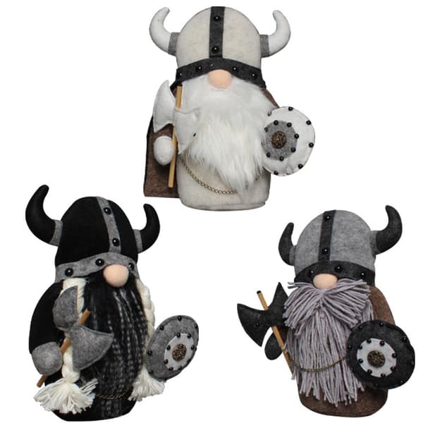 Ansiktslös Tomte Plyschdocka Riddare Dvärg Viking Gladiator Figur Bordsdekoration