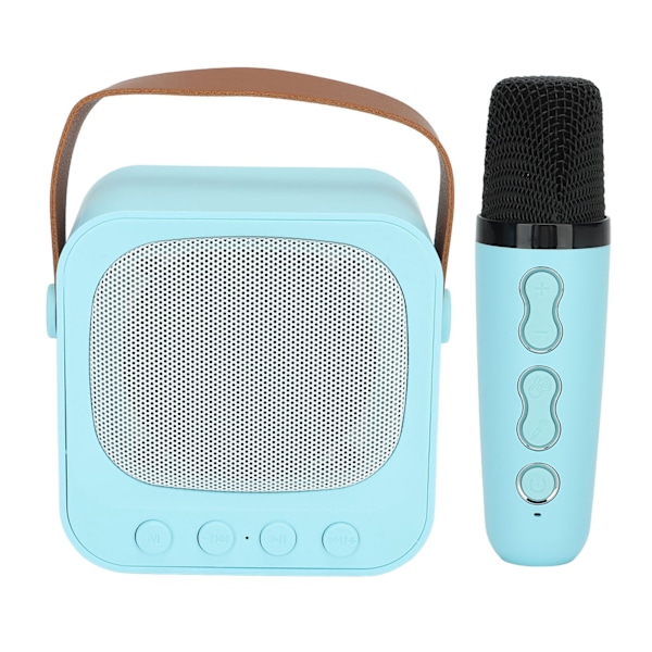 Mini Karaokelaitteet Kannettava Bluetooth-kaiutin Langattomalla Mikrofonilla Basso Diskanttisäädöllä Sininen
