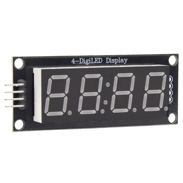 LED-displayrörsmodul 4-siffrig 7-segment passar för Arduino Använd bibliotek TM1637.hGul