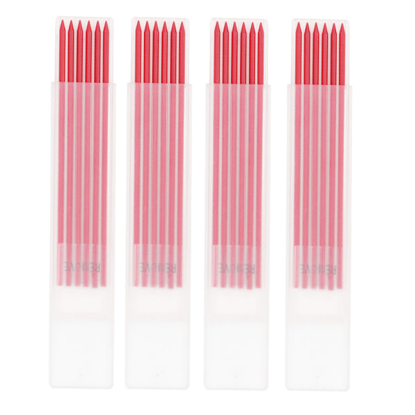 24 stk Carpenter Pencil Refill Langvarig 2,8 mm Grafitt Trebearbeiding Blyant Refill Rød