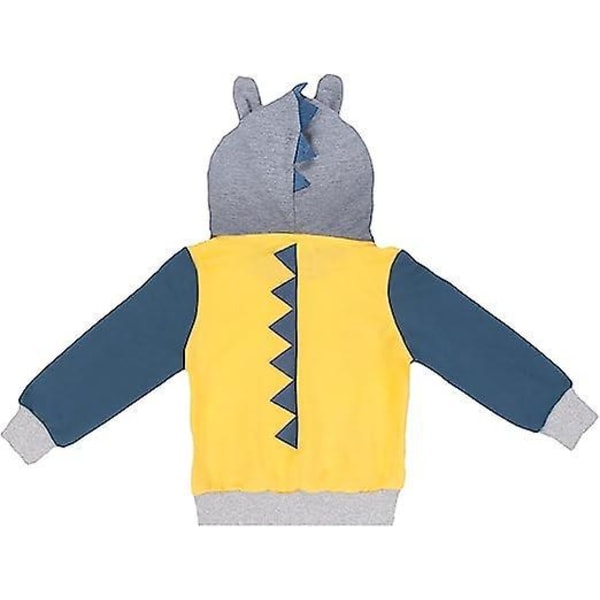 Dinosaur-hettegenser for gutter: Sweatshirt med glidelås for smågutter (1-6 år)