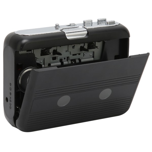 TON007B Bluetooth Kassetteafspiller med Hovedtelefon Auto Reverse Funktion Stereo Kassetteafspiller Sort