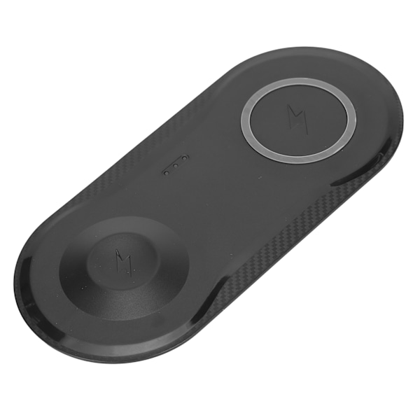 2-in-1 langaton laturi matkapuhelin kello työpöydän latausalusta pohjalevy USB-kaapelilla musta