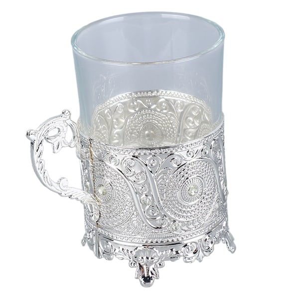 Ölmugg i legerat glas Matal ölkopp Samlarmugg Dekorativ whiskymugg ​​Dricksmugg för fars dag julfödelsedag Silver (Q18149)