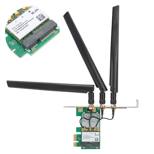 6300AGN Desktop Netværkskort 450Mbps 802.11AN PCI‑E WiFi Adapter A2.4G/5G Tilbehør