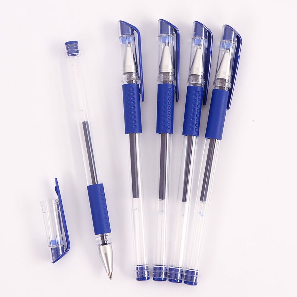 Slim Gel Pen Sett - 0,5 mm Fine Point Ink penner for kontor, skole og studenter Blue