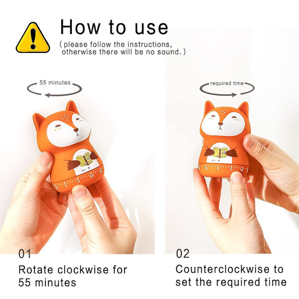 Söt Kökstimer för Barn - 2-pack (Räv och Räv)