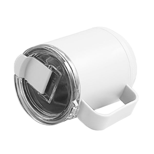 Kaffemugg 460ml 304 Rostfritt Stål Foder Läckagesäker Elegant Bärbar Mugg för Utomhusaktiviteter Vit