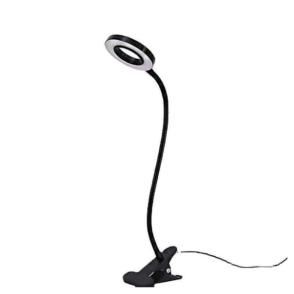 USB-LED-pöytälamppu, jossa 3 väritilaa ja silmäsuojaus, 360 asteen joustava hansikaulaklipsi