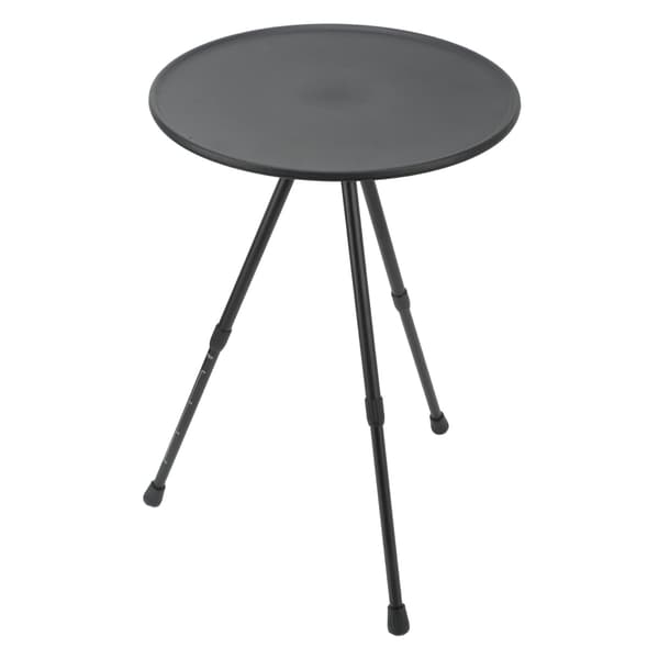 Sammenklappeligt camping rundt bord i aluminiumslegering, løftbart bærbart picnic campingbord til autocamperudstyr, mat sort