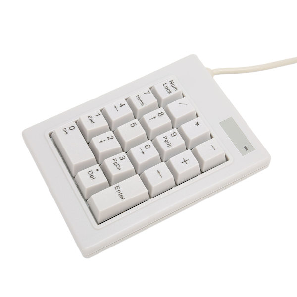 Nummertastatur Kablet lineær handlingsbryter 18-tasters USB-grensesnitt Mekanisk numerisk tastatur for bankregnskap