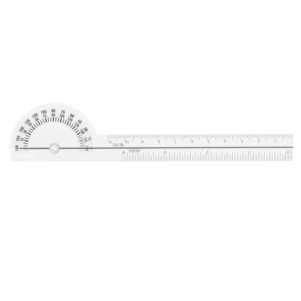 Goniometer Ledområde Rörelse Gradskiva 180 grader Transparent Klart märke Finger Mätning Fysioterapi Linjal