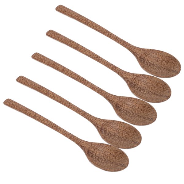 5 stk treskjeer Burr Free Robust Holdbar Lett Varmebestandig Treskje Måleskje Sett for Gaver Hjem23.2cm Langt Håndtaksskje