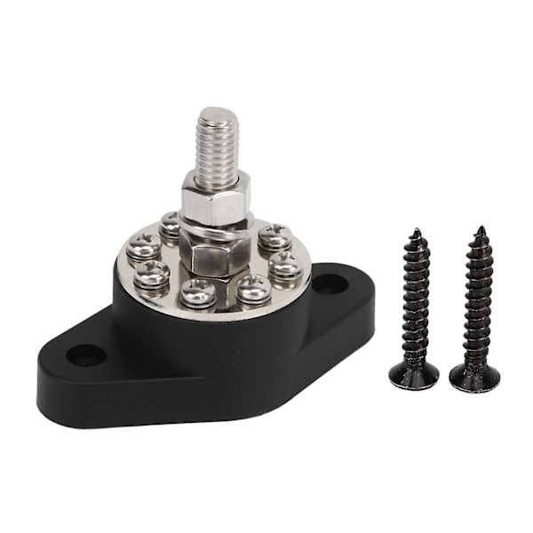 3/8in 180A Strømfordelingsblok 8+1 Punkts Samleskinne Junction Post med Transparent Dæksel